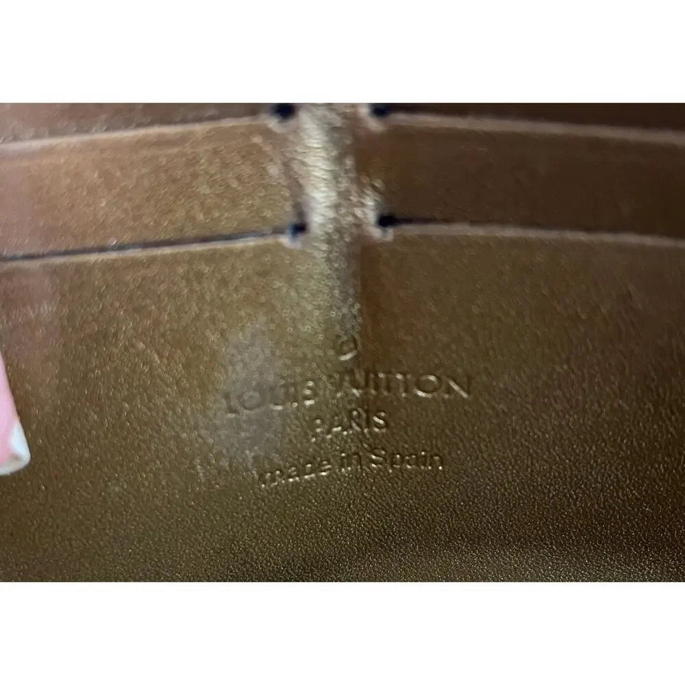LOUIS VUITTON SUHALI Bronze Metallic Leather Wallet, Branded Dust Bag, COA, EUC - Picture 11 of 13